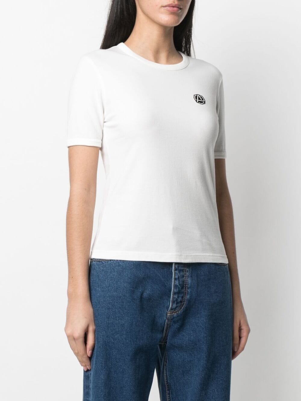 Emblem slim fit t-shirt off white