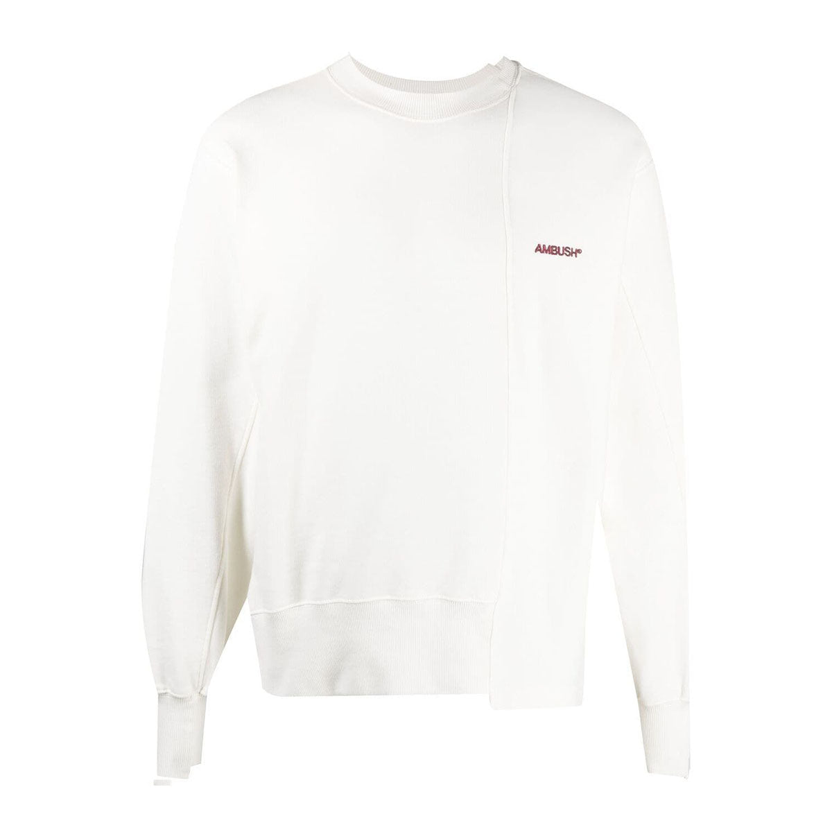 Fleece mix sweatshirt off white