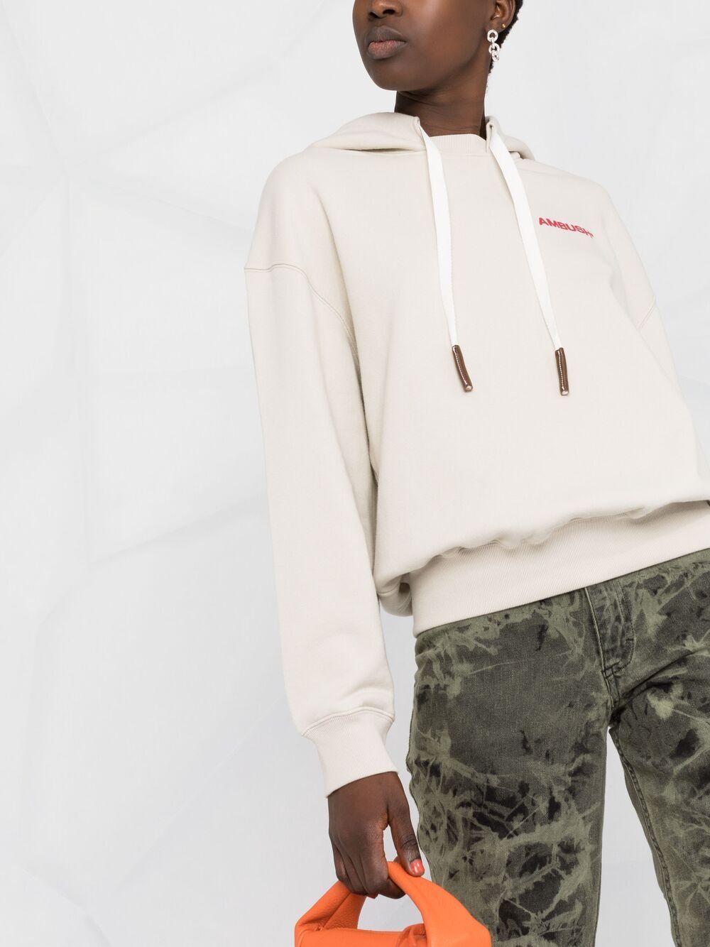 Regular fit hoodie beige