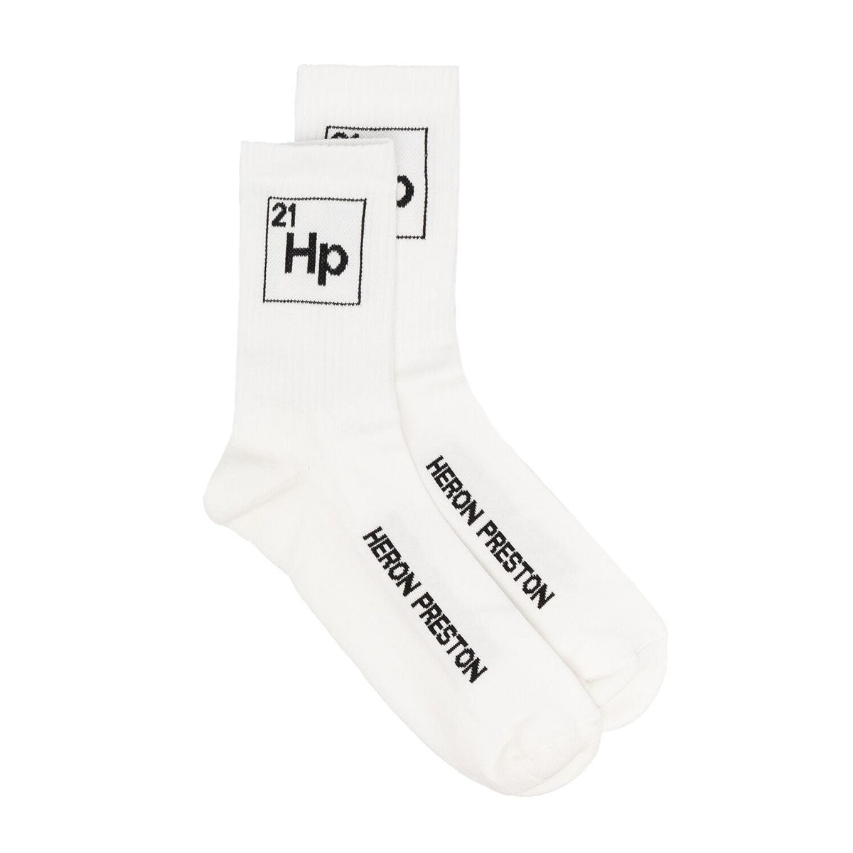 Periodic logo socks white
