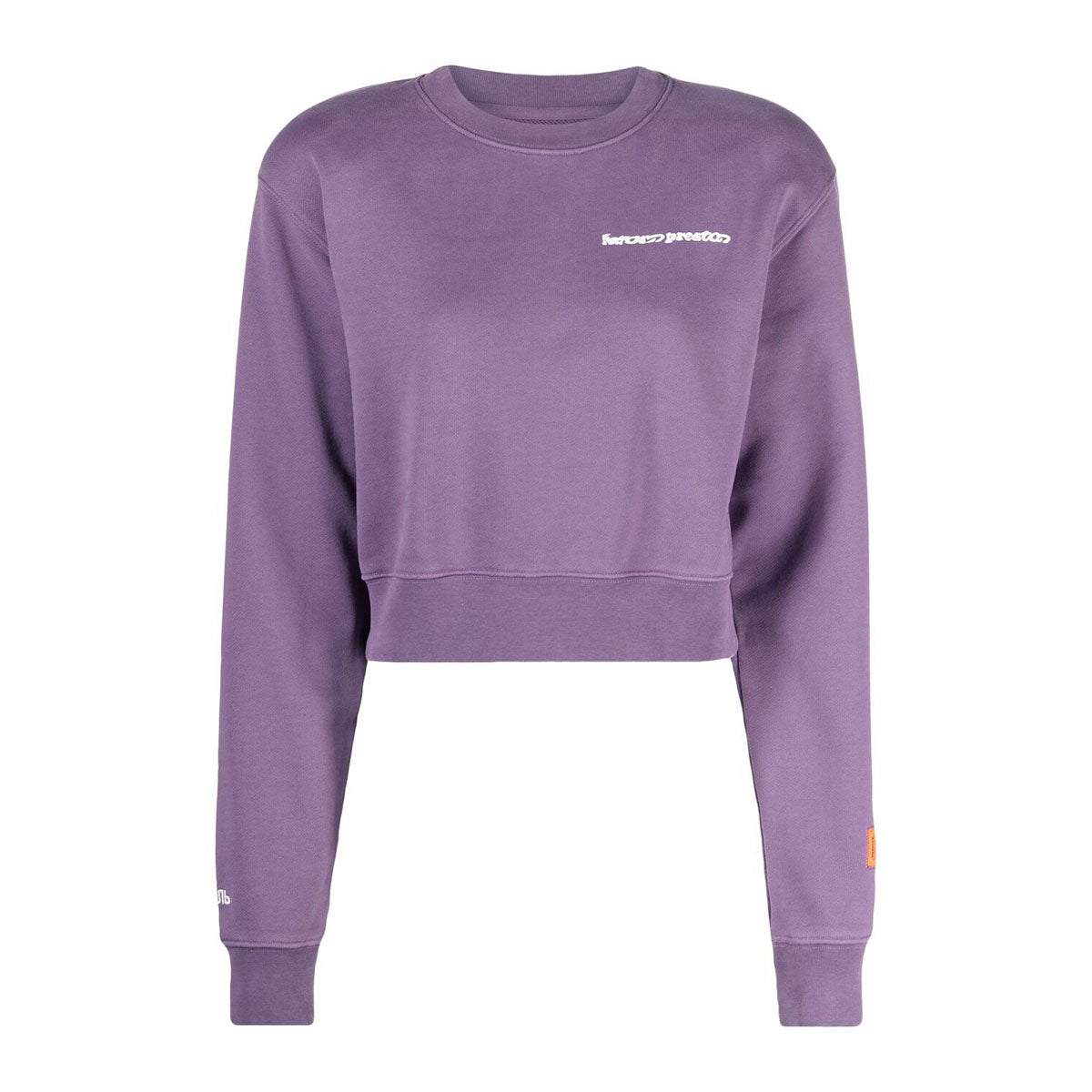 Cropped logo sweatshirt purple