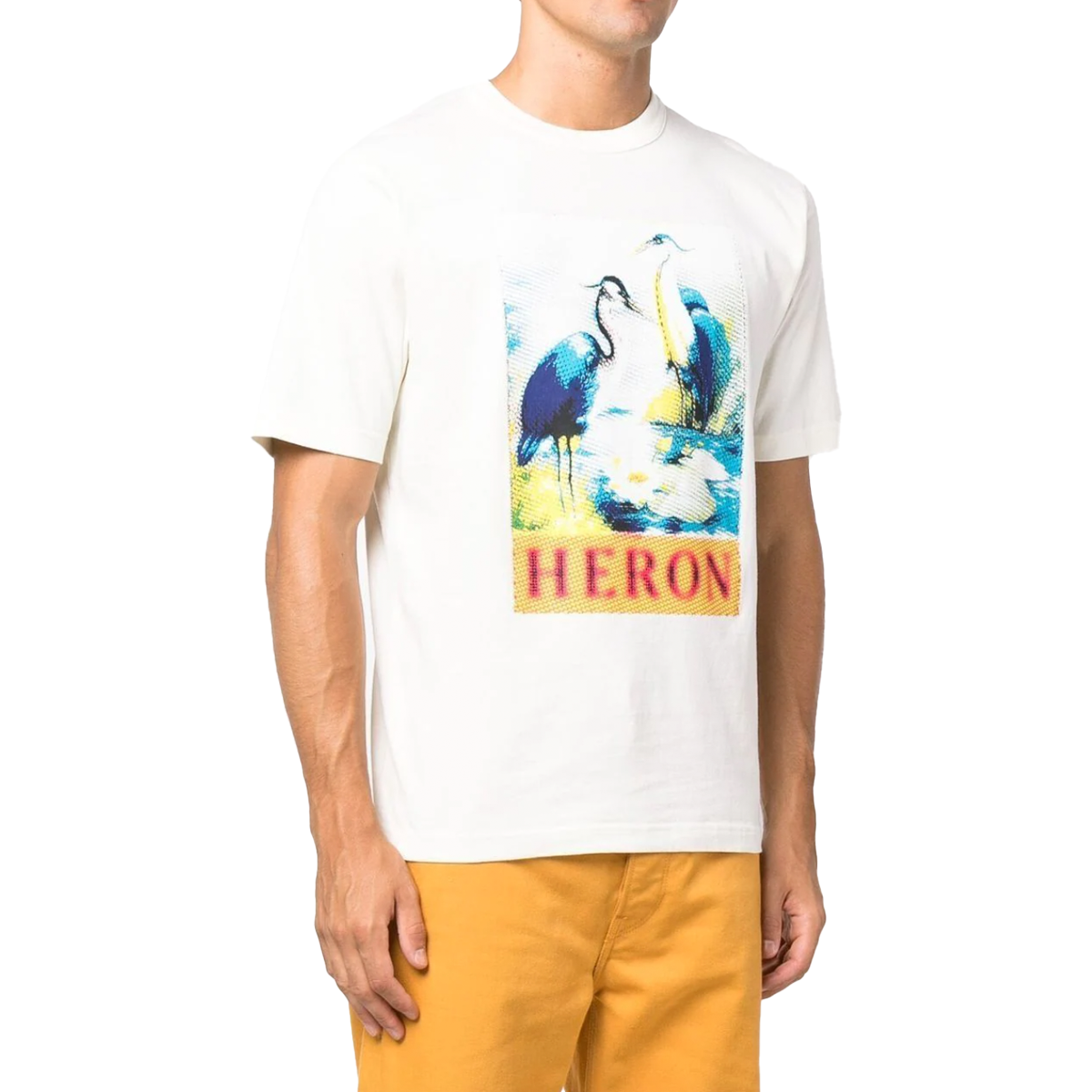 Halftone Heron SS tee white navy