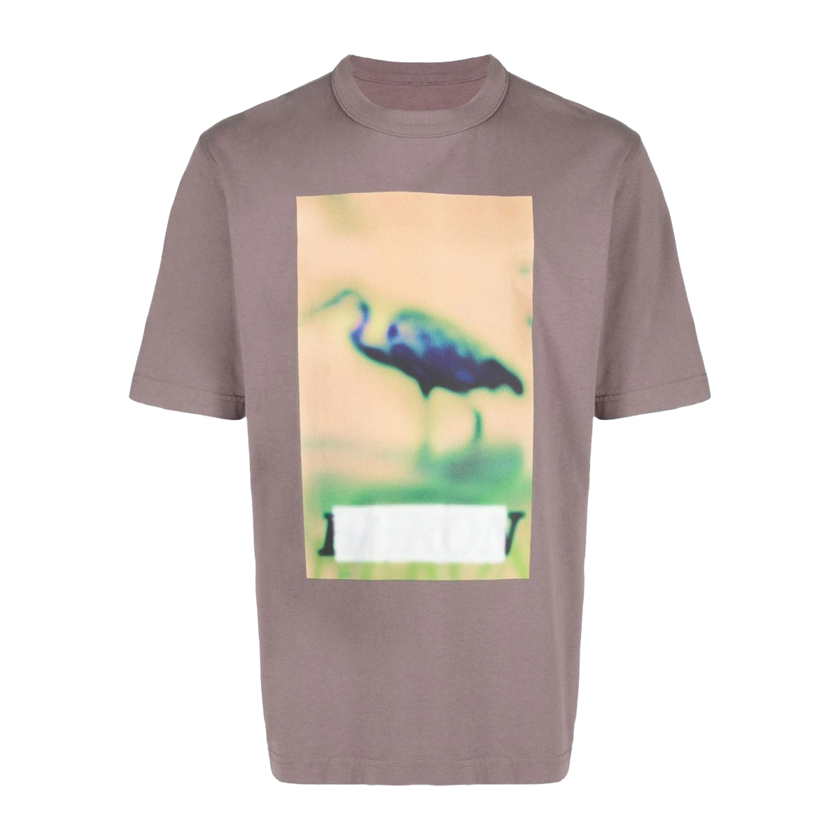 Heron censored ss tee grey yellow