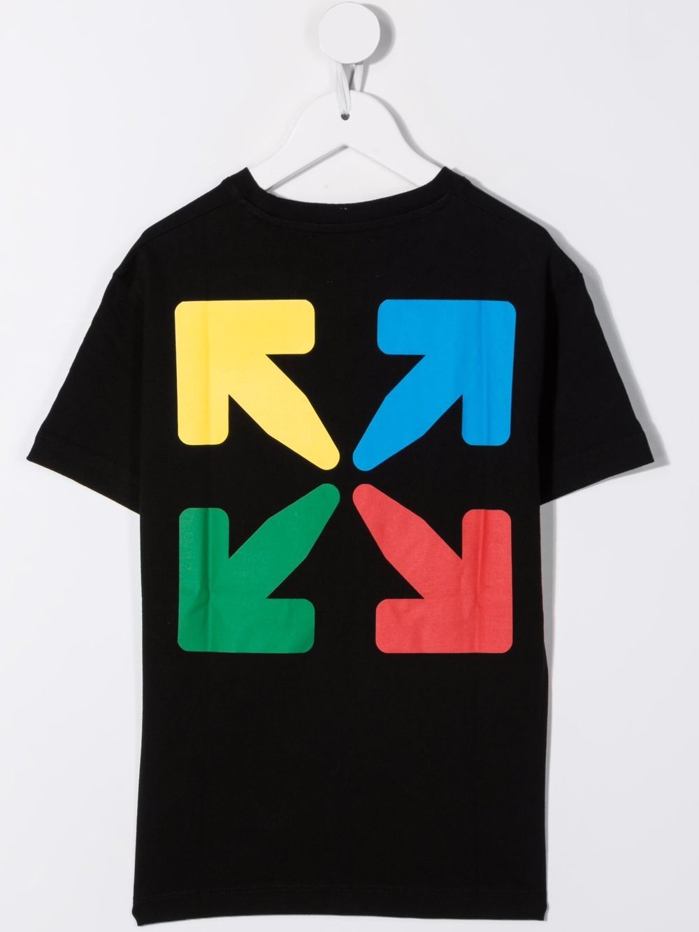 Kids off rounded tee shirt black
