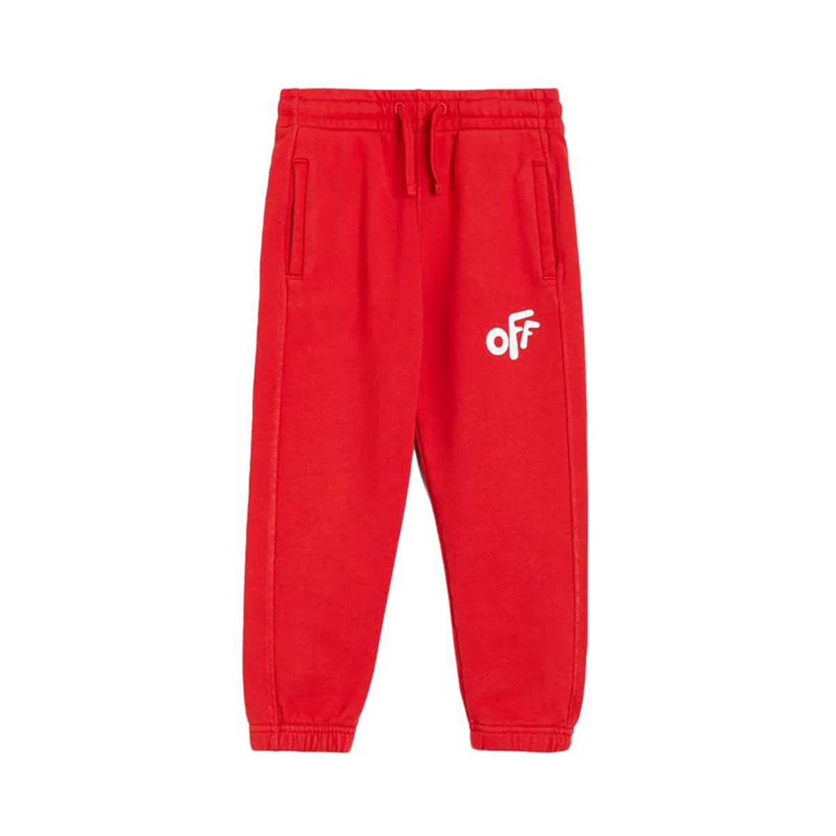 Kids off rounded sweatpants red