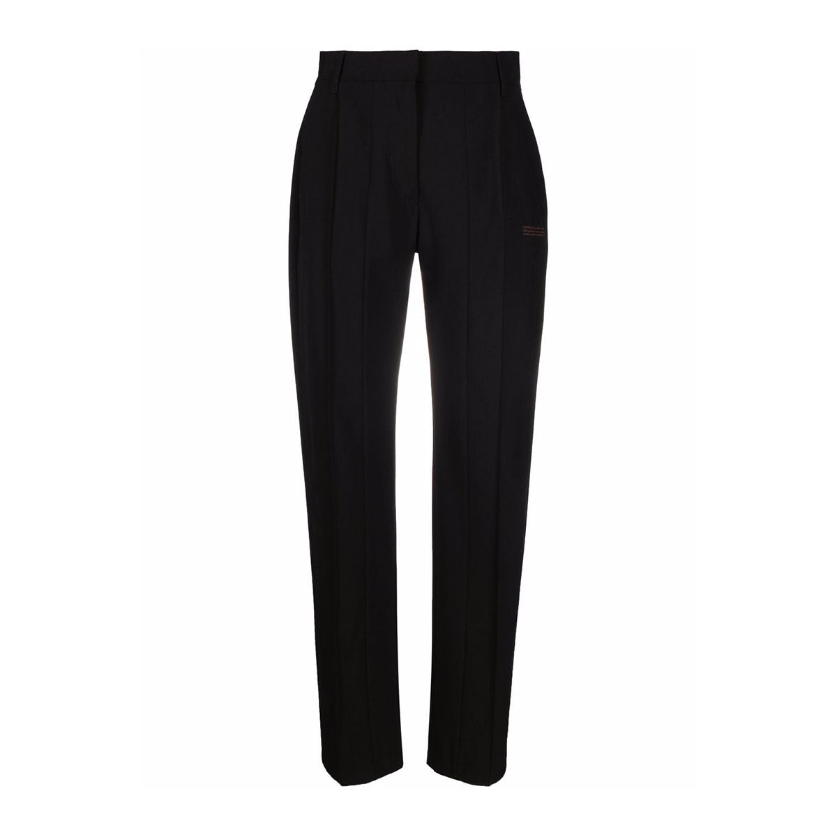 Light wool tapered pant black