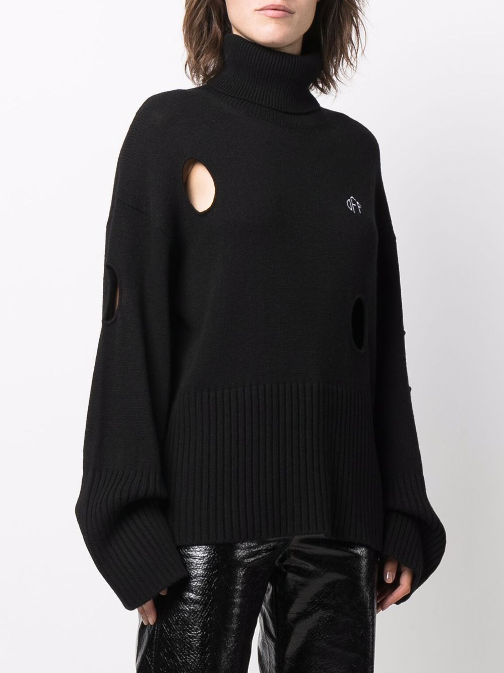 Off basic meteor turtleneck black white