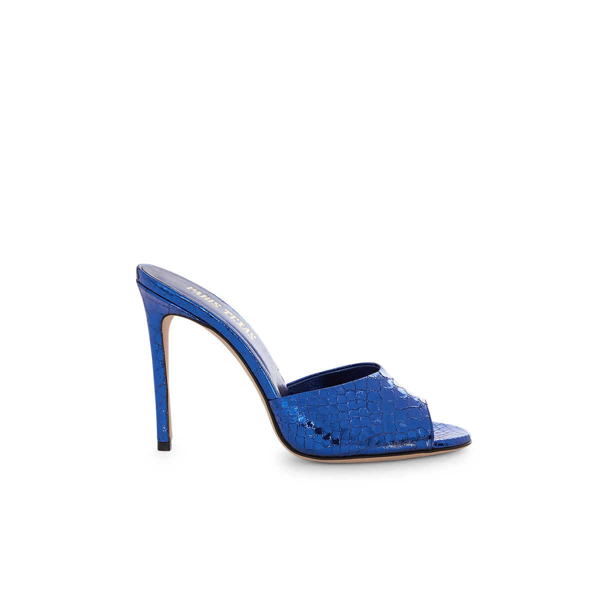 Stiletto mule electric blue