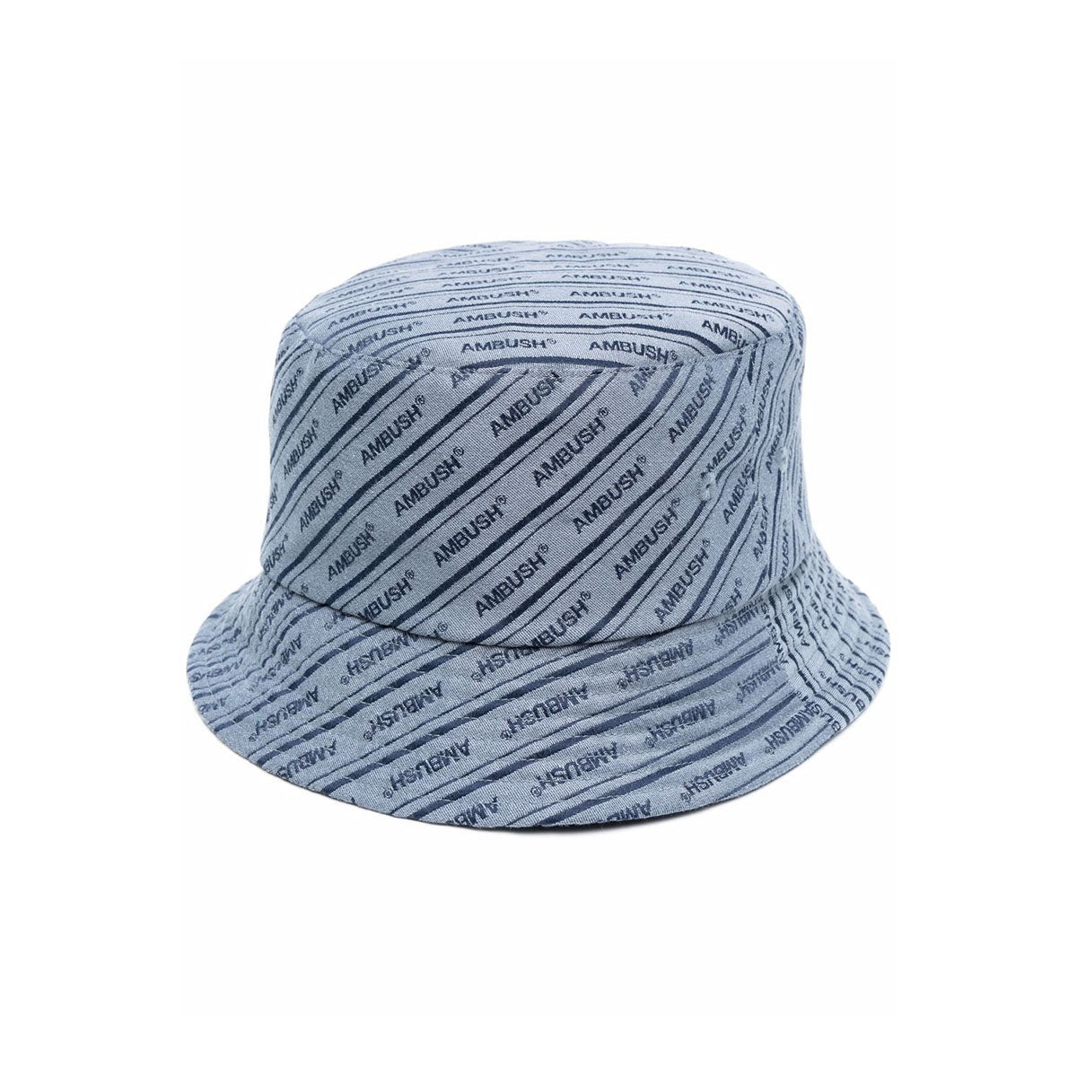 Logo canvas bucket hat blue