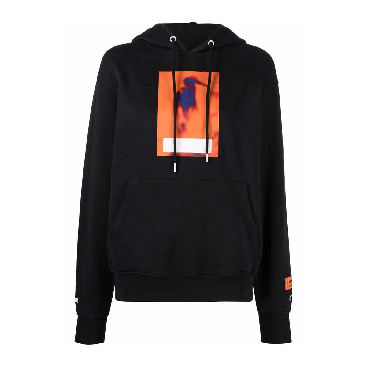 Hoodie light censored heron black orange