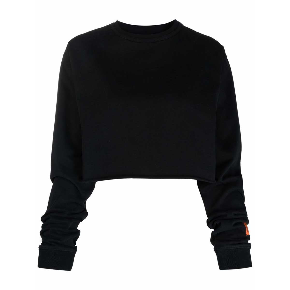 L/S tee crop different black white