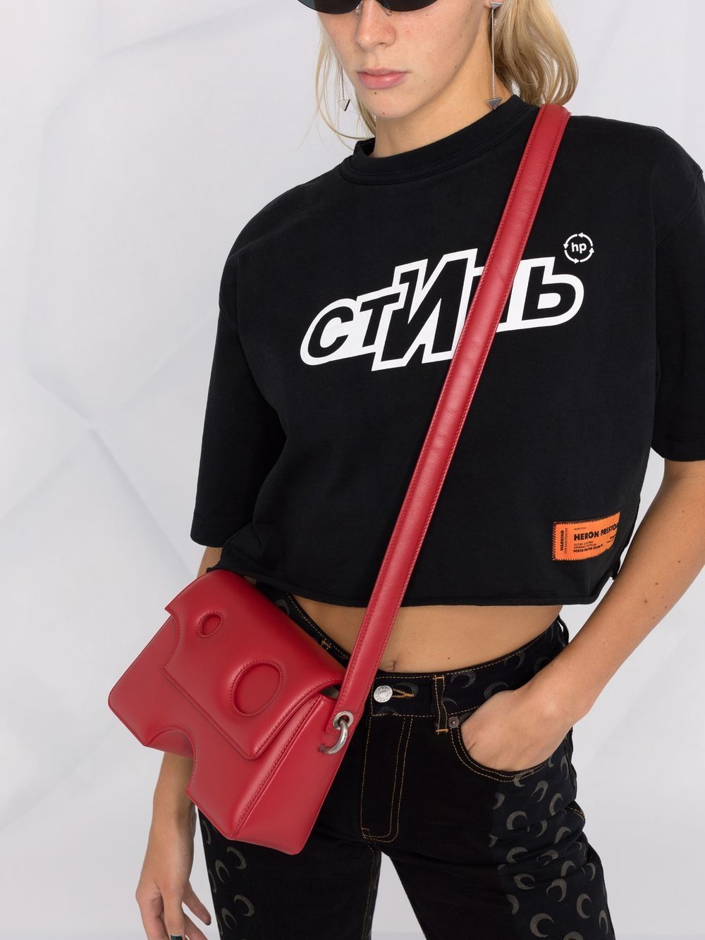 ss tee crop CTNMB sport black white