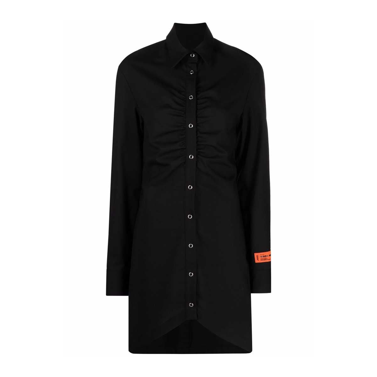 Tailoring draped dress black