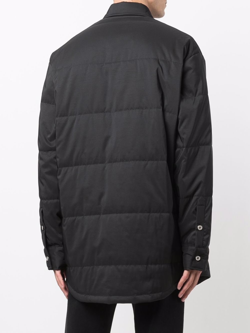 Quilted nylon shirt black