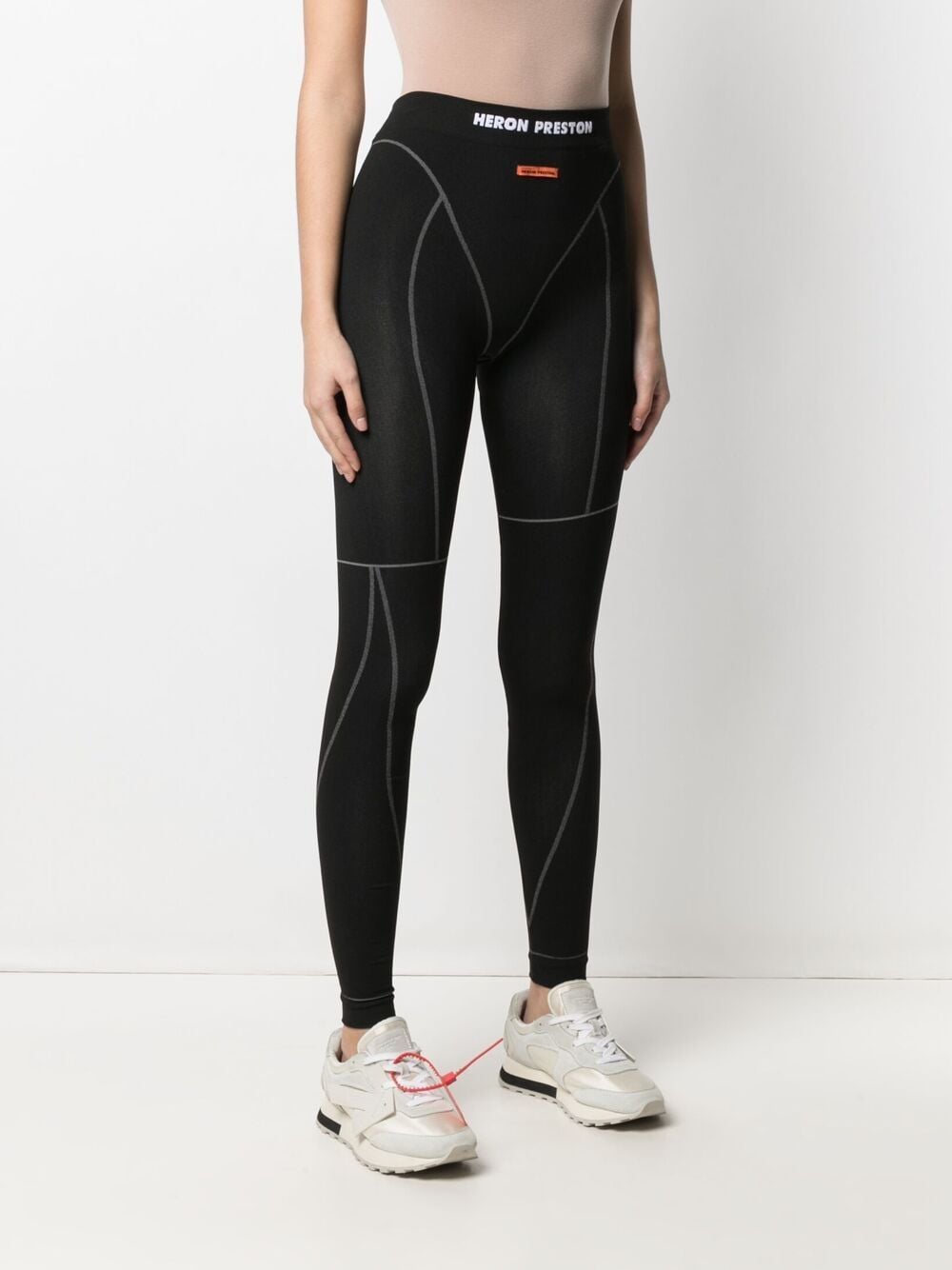 Contrast stitch active leggings