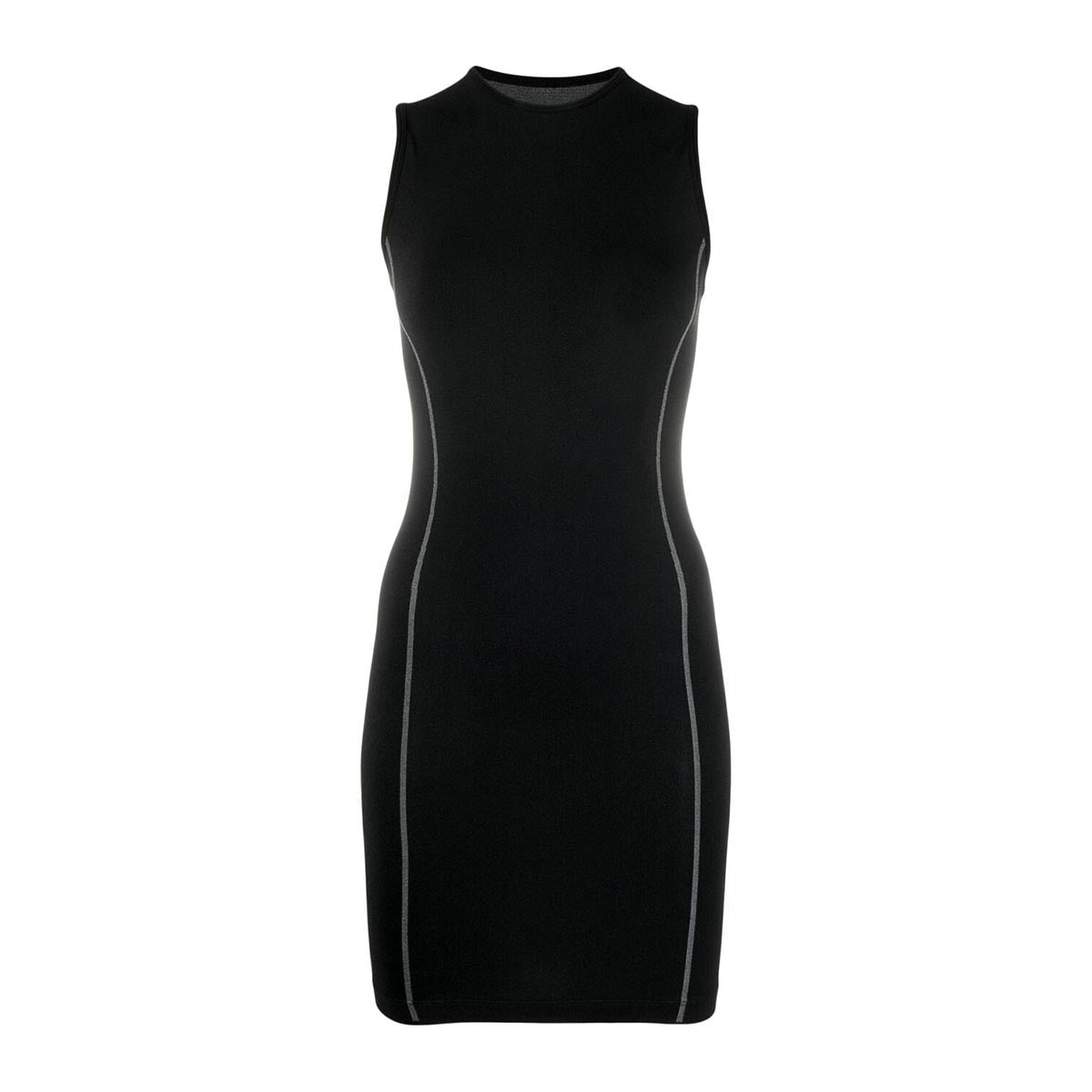 Periodic sleeveless dress black