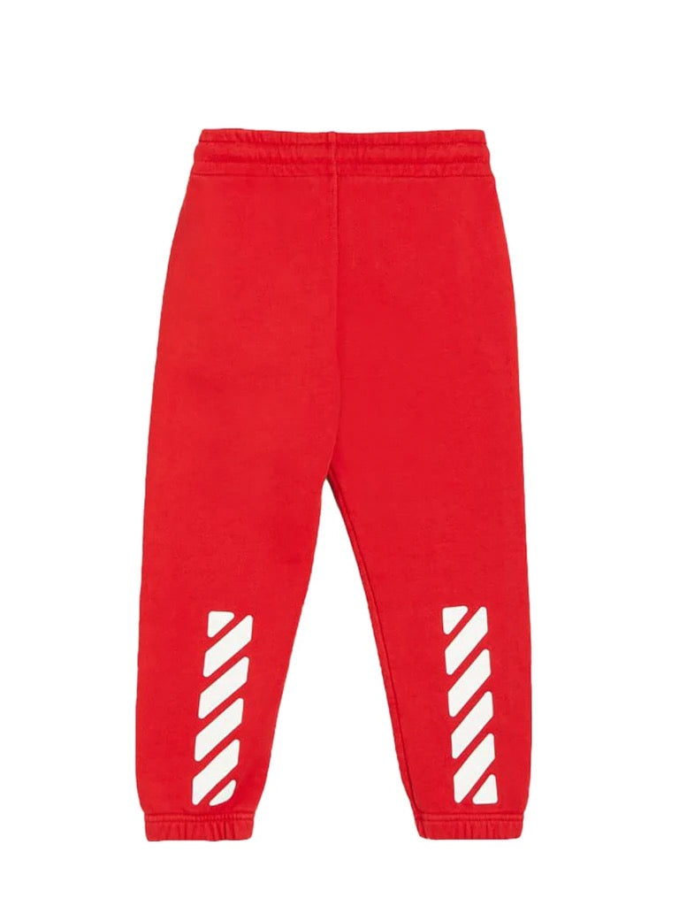 Kids off rounded sweatpants red
