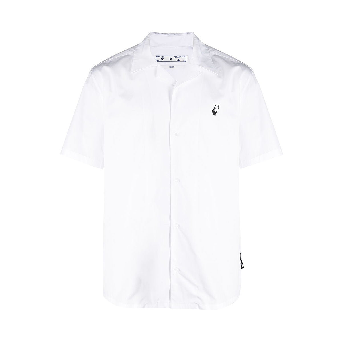 Off white short sleeve shirt in white